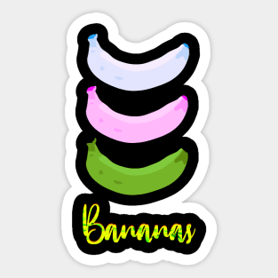 Color Bananas Design Sticker